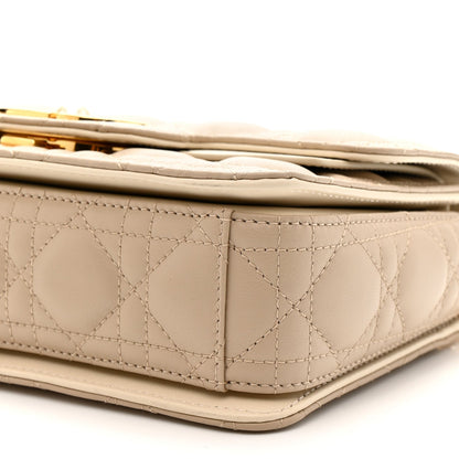 Lambskin Cannage Small Jolie Top Handle Bag Powder Beige Latte