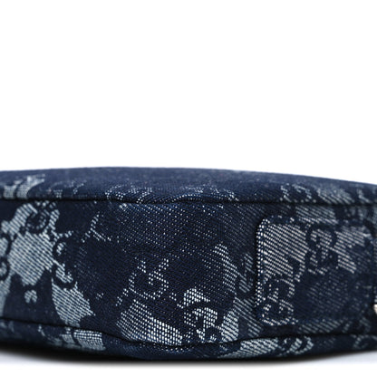 Denim GG Monogram Camouflage Small Crossbody Bag Blue