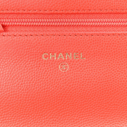 Caviar Quilted Wallet On Chain WOC Red