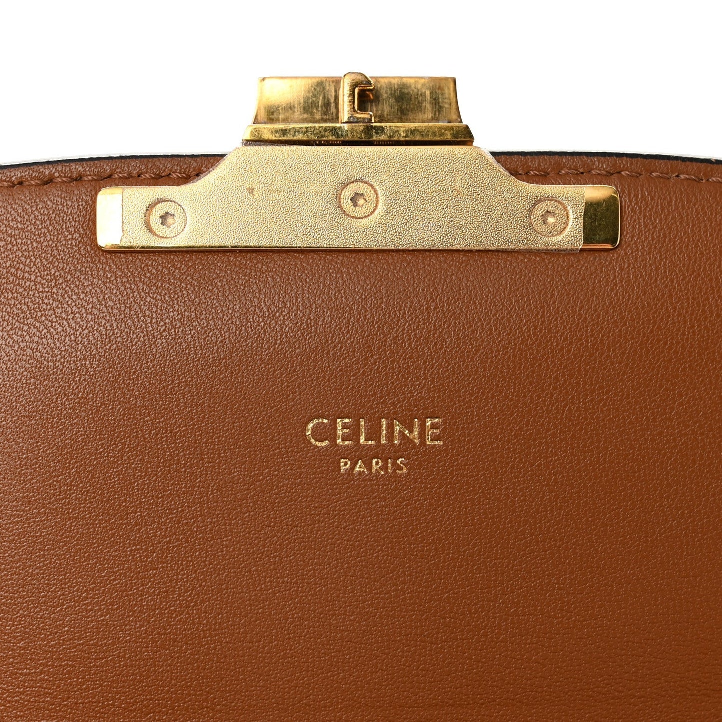 Triomphe Canvas Calfskin Medium Triomphe Bag Tan