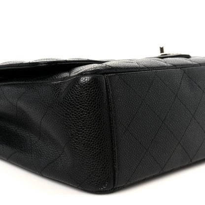Caviar Quilted Maxi Double Flap Black