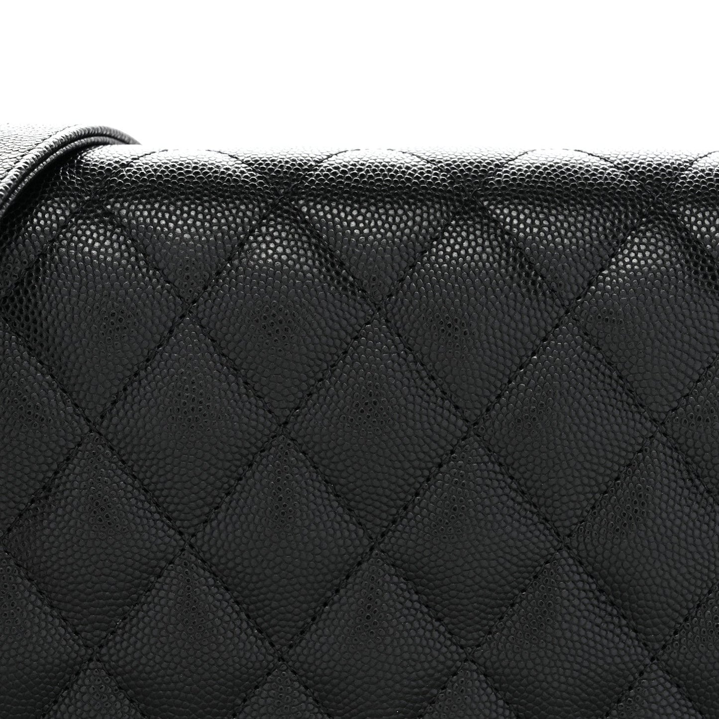 Caviar Quilted Boy Wallet On Chain WOC Black