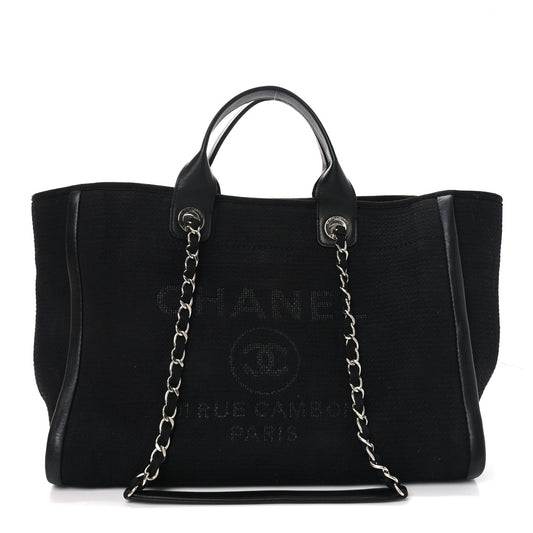 Canvas Medium Deauville Tote Black