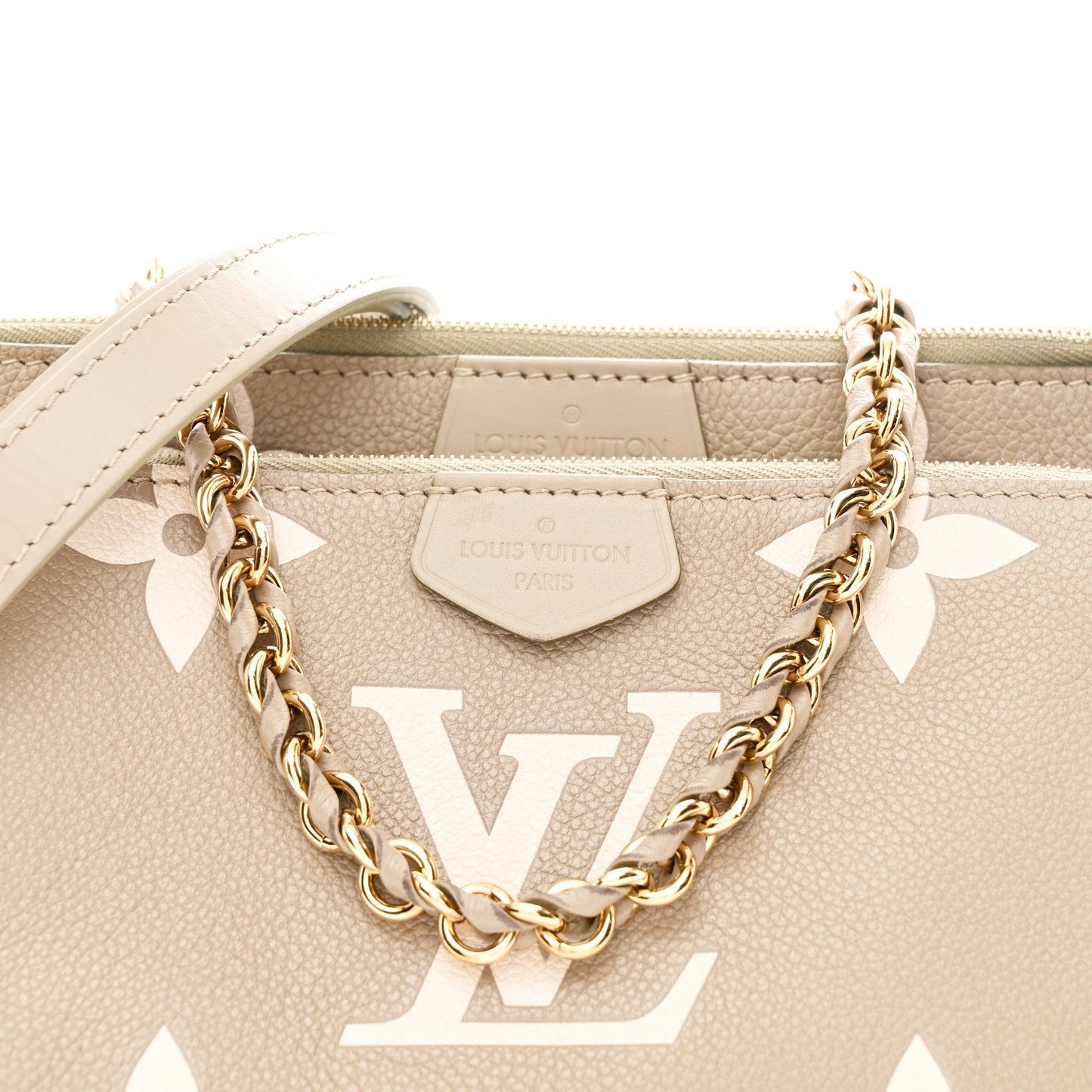 Empreinte Monogram Giant Multi Pochette Accessories Khaki Creme