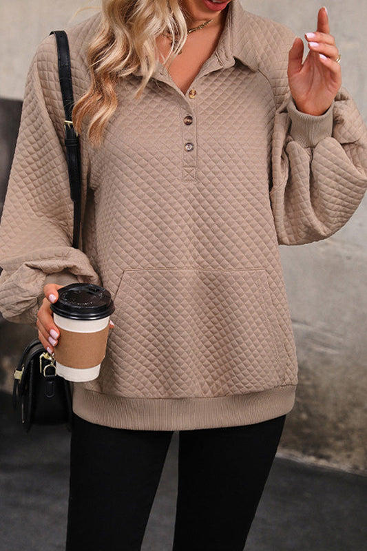 Sudadera con solapa texturizada