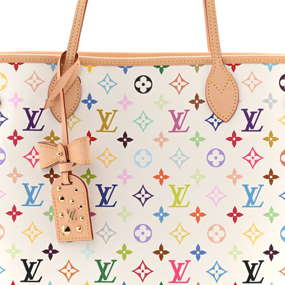 LV X TM Monogram Multicolor Neverfull MM White