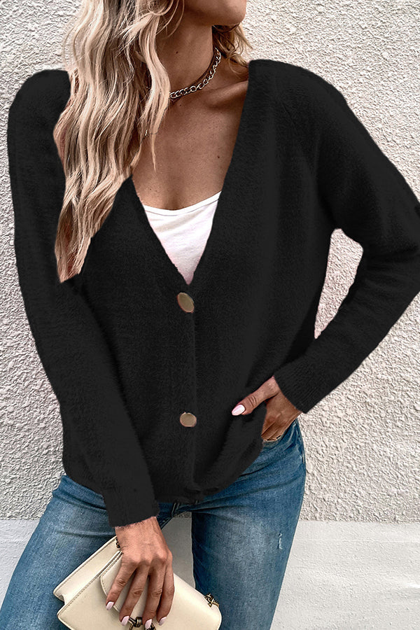 Chaqueta tipo cárdigan con botones sencillos