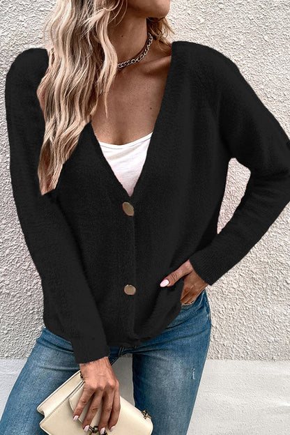 Chaqueta tipo cárdigan con botones sencillos