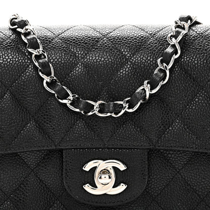 Caviar Quilted Mini Square Flap Black