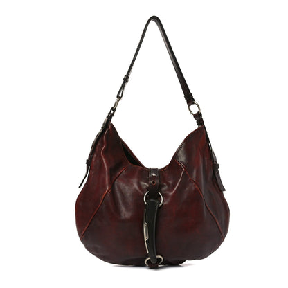 Buffalo Horn Shangri-La Mombasa Hobo Burgundy