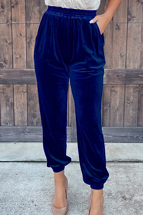 Pantalones de bolsillo de terciopelo