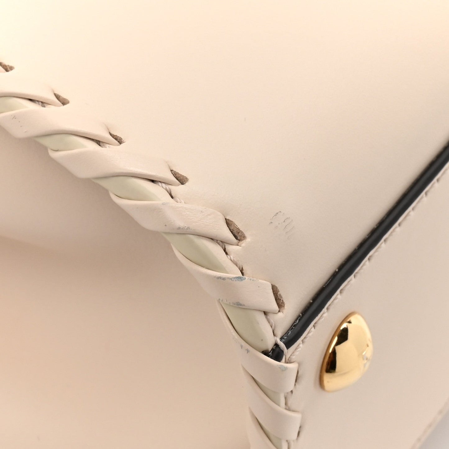Nappa Interlace Mini Peekaboo Iconic Satchel Camelia