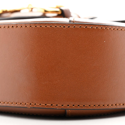 New Canvas Charisma Calfskin Crystal GG Monogram Mini Horsebit 1955 Shoulder Bag Camel Ebony