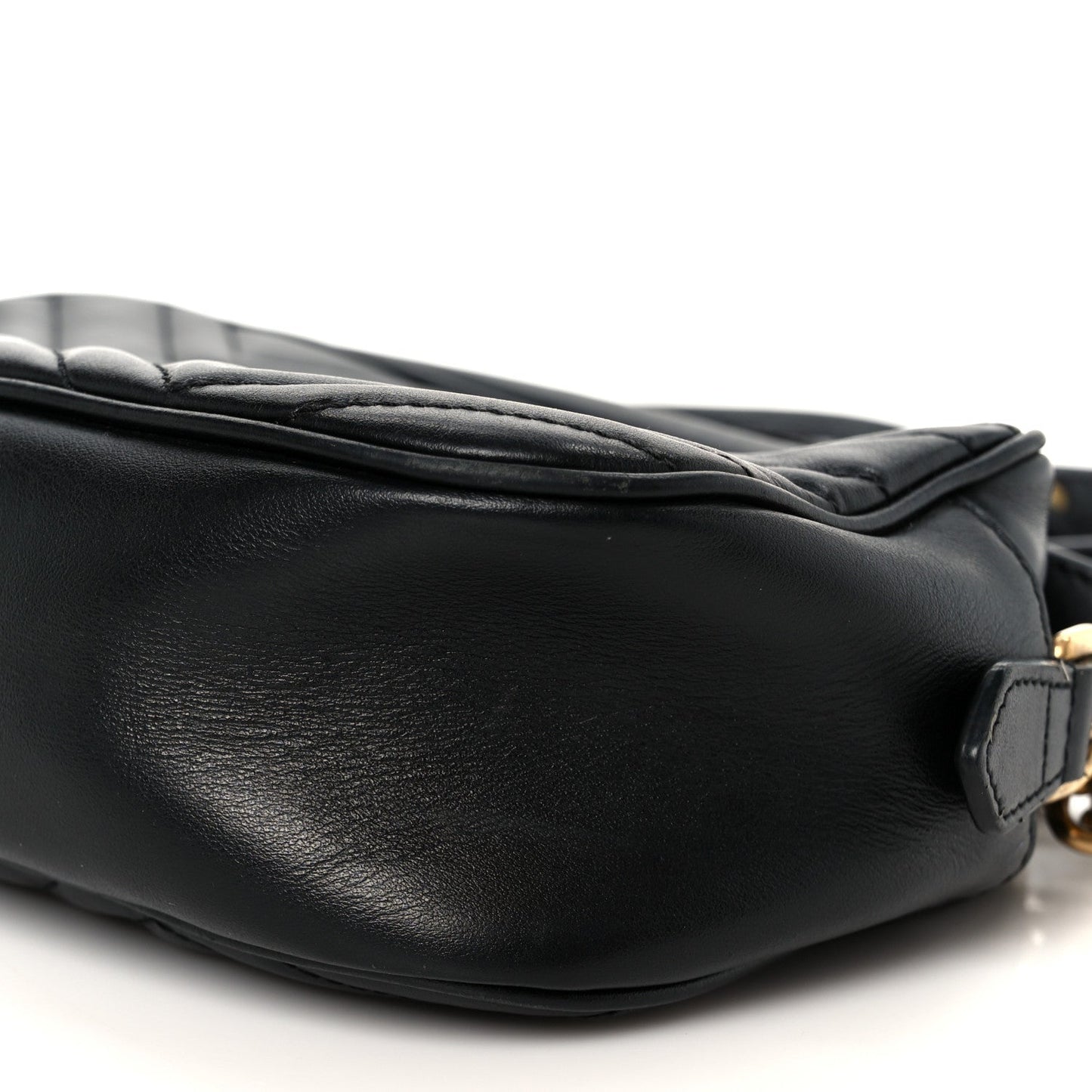 Calfskin Matelasse Small GG Marmont Chain Shoulder Bag Black