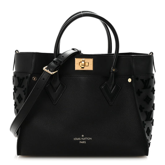 Calfskin Monogram Tufting On My Side Black