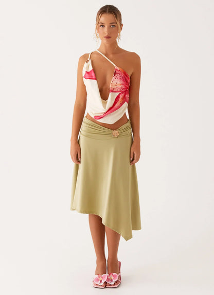 Lucky Days Top - Yellow Floral