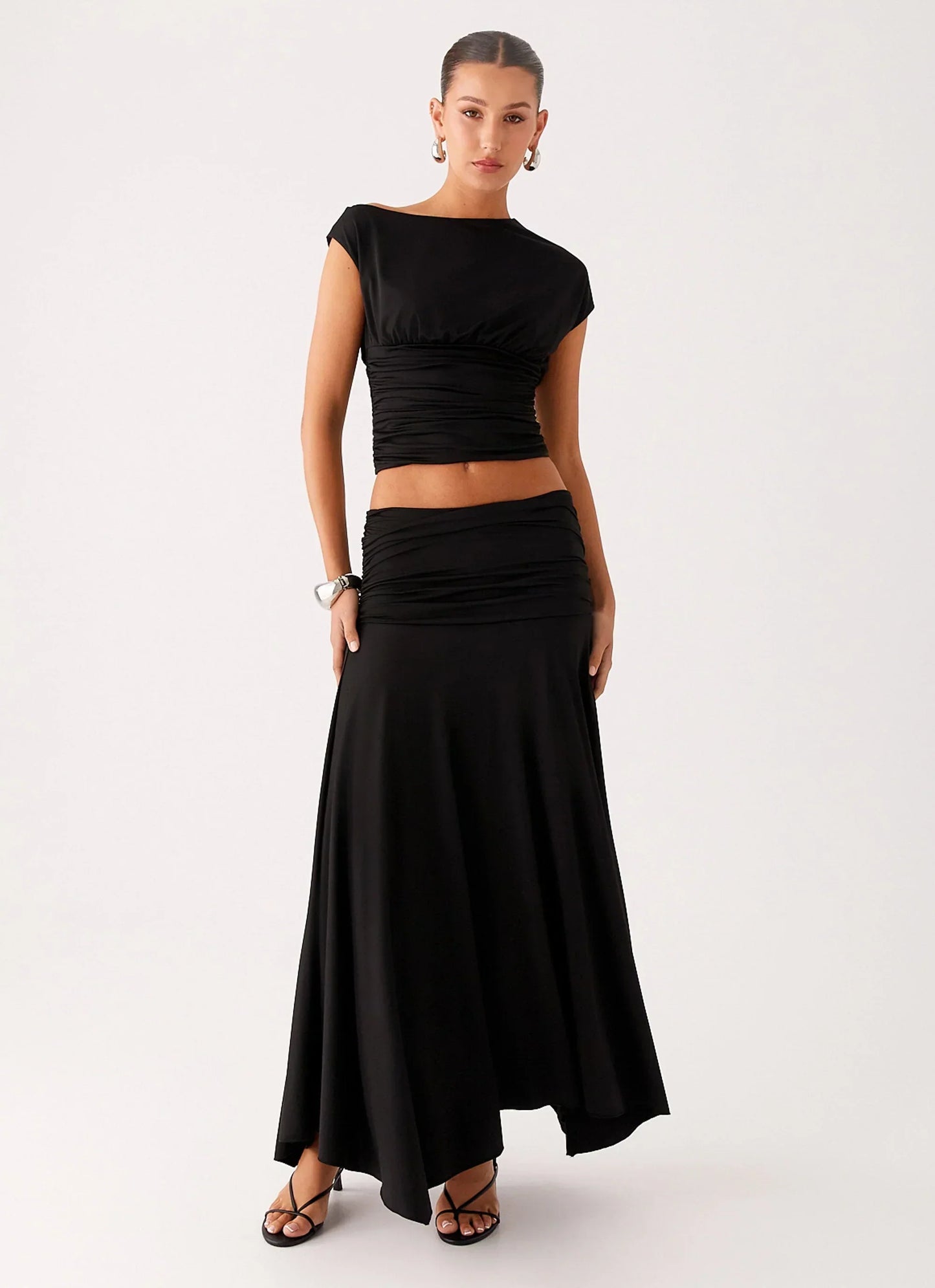 Liana Asymmetrical Top - Black