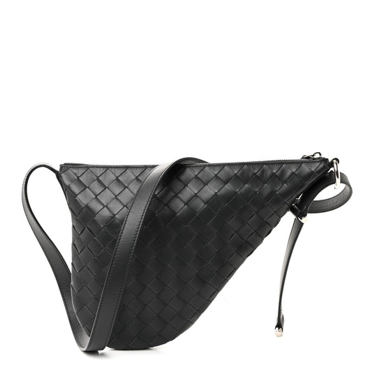 Calfskin Intrecciato Small Virgule Ardoise