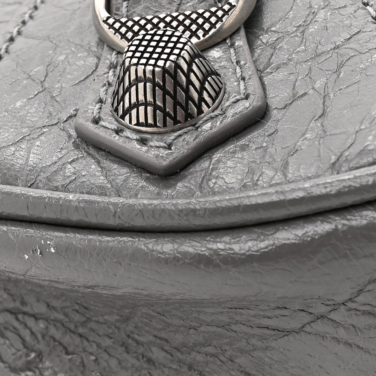 Agneau Arena Le Cagole Shoulder Bag XS Dark Grey