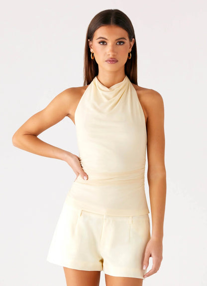Rosana Halter Top - Butter