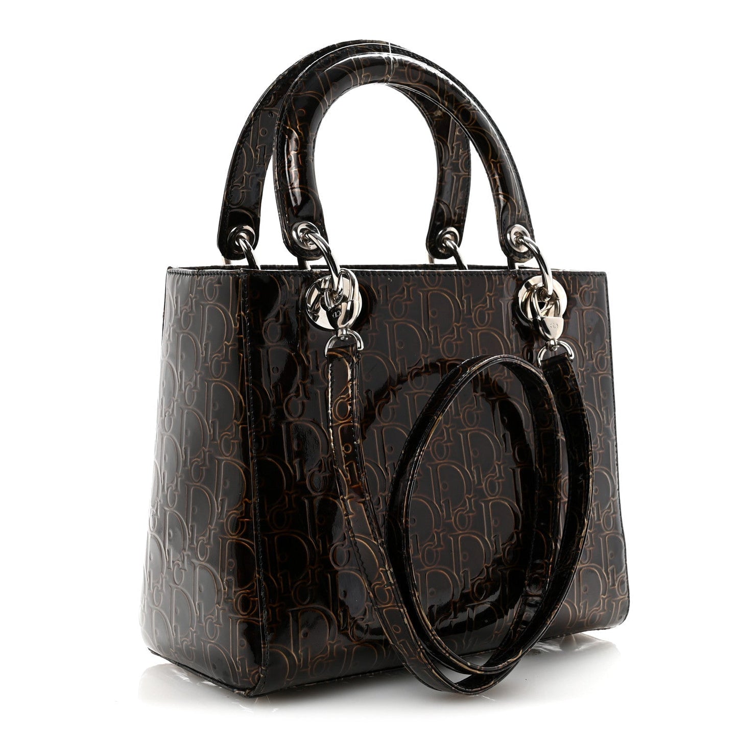 Patent Ultimate Medium Lady Dior Brown