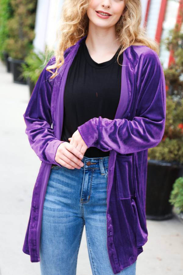 Blusa tipo túnica con botones de terciopelo color óxido