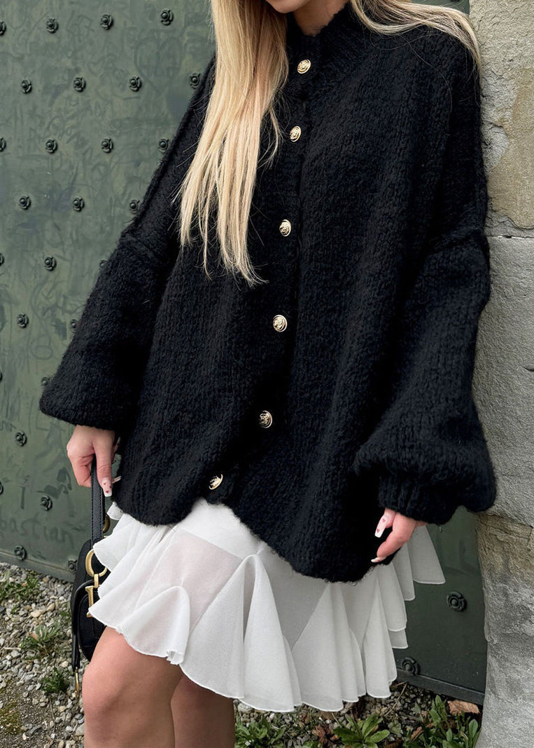 Elora – Oversized Button Front Knit Cardigan