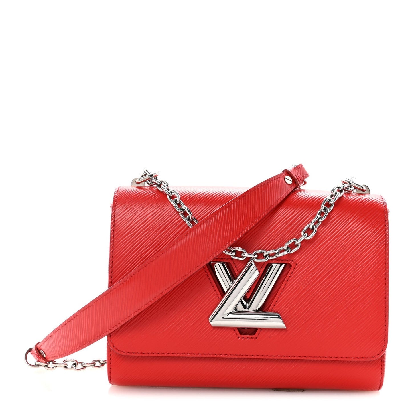 Epi Twist Shoulder Bag MM Coquelicot