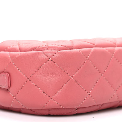 Lambskin Quilted Small Timeless Camera Case Pink