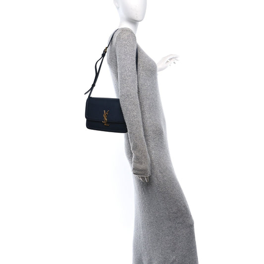 Box Calfskin Monogram Medium Solferino Satchel Deep Marine