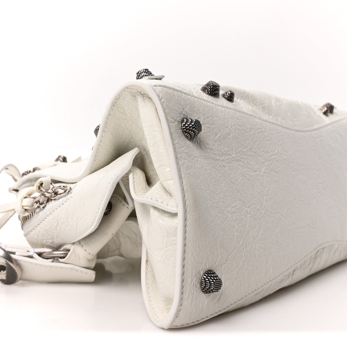 Agneau Arena Small Neo Cagole City Handbag Optic White
