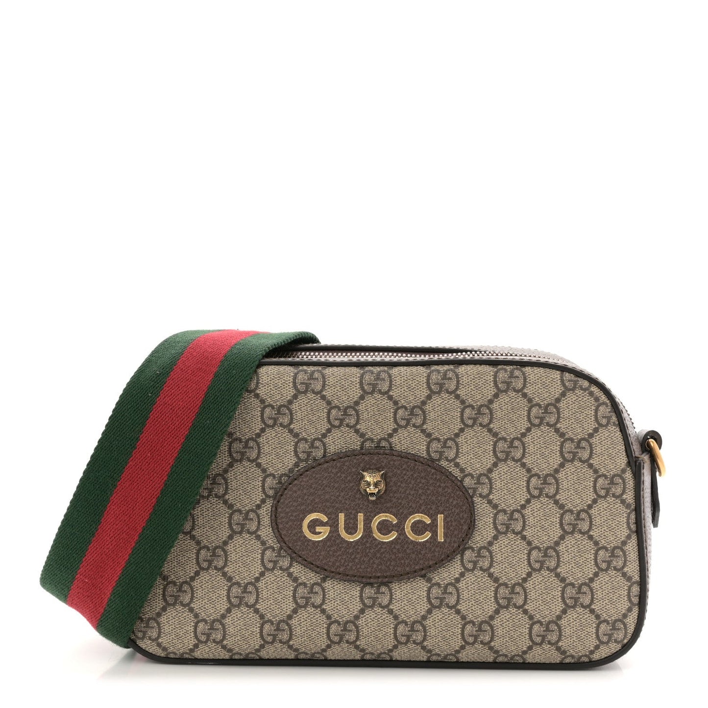 GG Supreme Monogram Web Neo Vintage Shoulder Bag Beige New Acero Crop