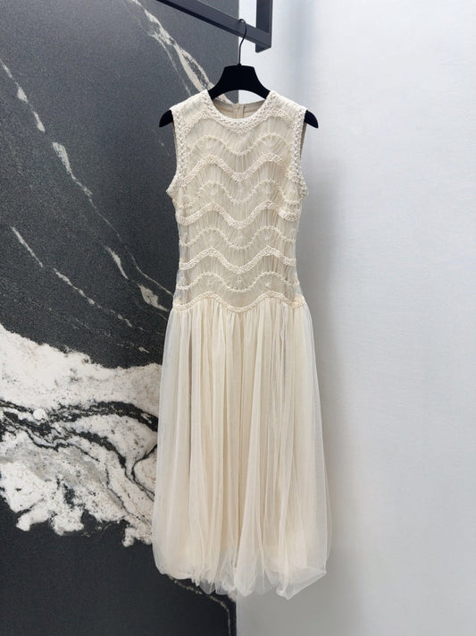 CD 25 Dress Cream White Tulle Fabric
