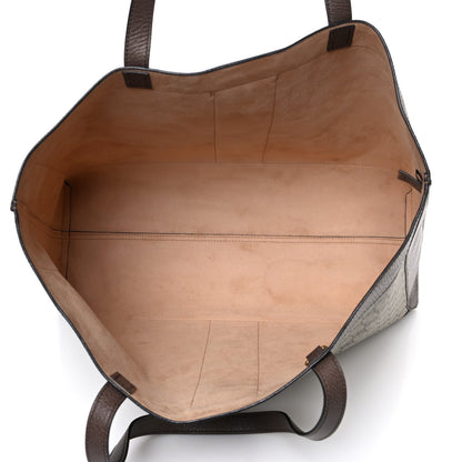 GG Supreme Monogram Web Ophidia Tote Brown