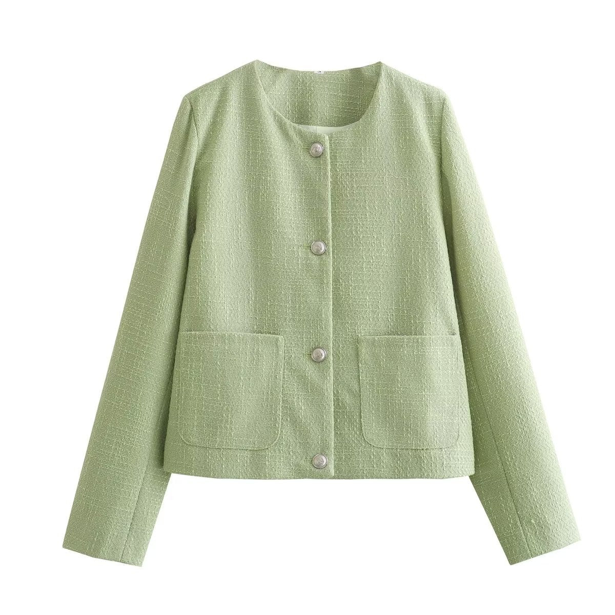 Chaquetas Blazer Para Mujer Outwear Con Botón Abrigo De Manga Larga 