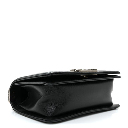 Caviar Quilted Small Boy Flap Black
