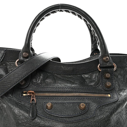 Agneau Giant 12 Rose Gold Hardware City Anthracite
