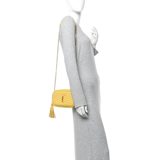 Grain De Poudre Matelasse Monogram Mini Lou Camera Bag Sunflower
