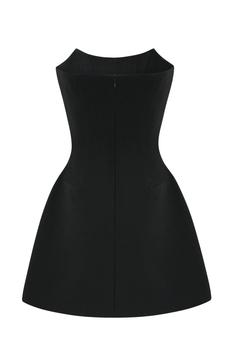 Vestido mini sin mangas con adornos de cristal de Frances 