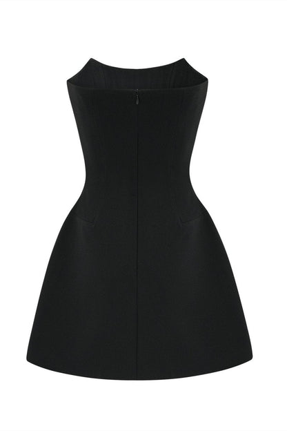 Vestido mini sin mangas con adornos de cristal de Frances 