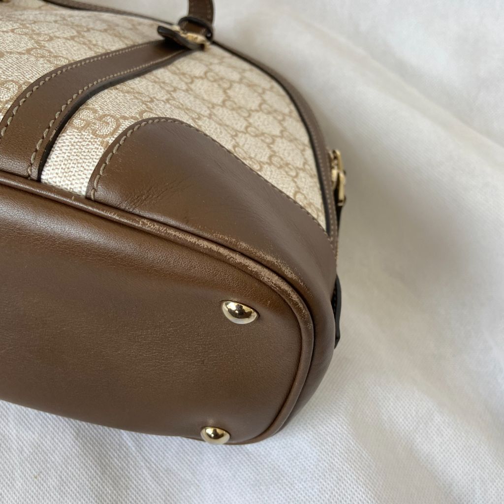 Gucci top handle bag GG coated canvas