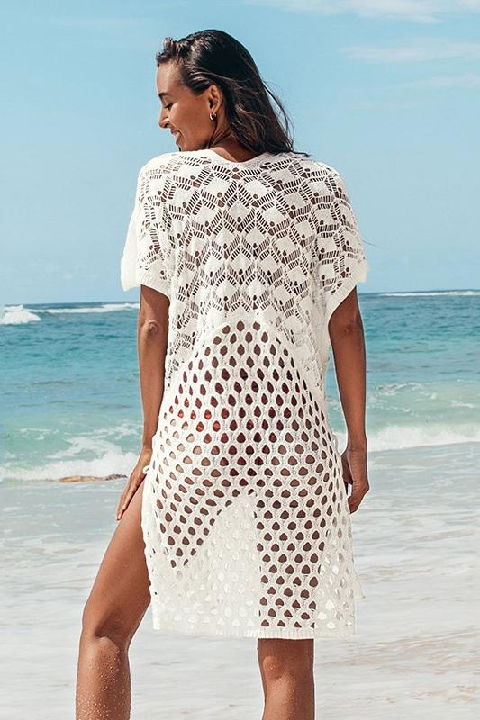 Vestido de crochet con cuello en V de Gwen 