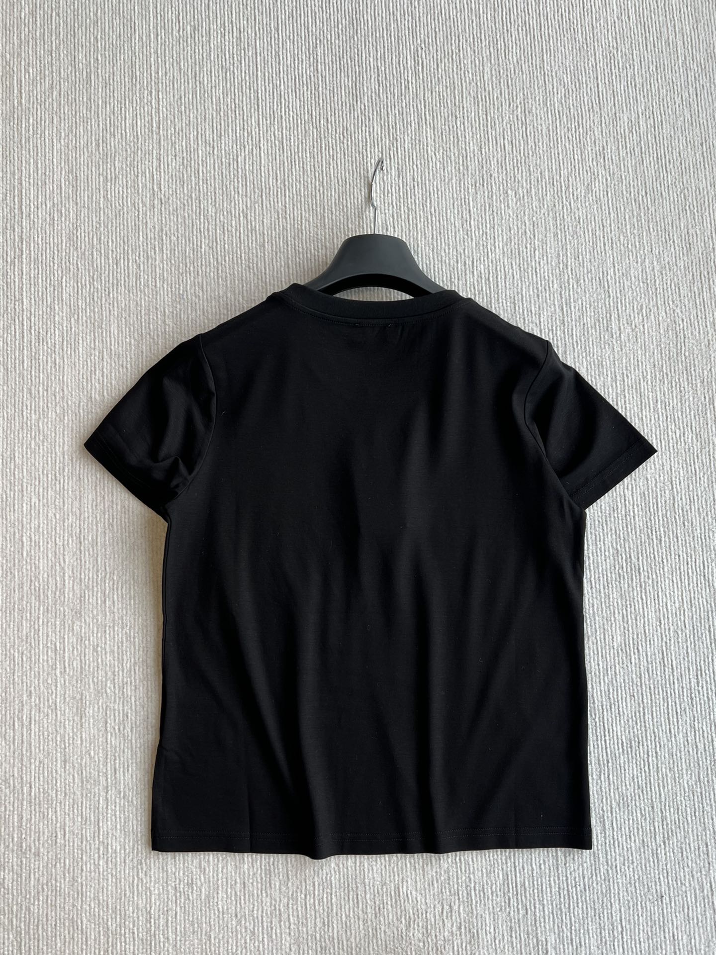YSL 25 Letter Logo Short Sleeves T-shirt Black and White Cotton