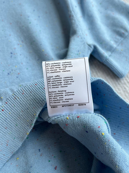 CC 25A Short-Sleeves Top Baby Blue Cashmere