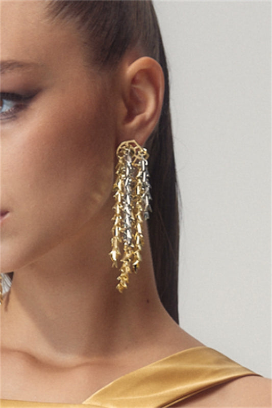 Pendientes con borlas de espiga de trigo 