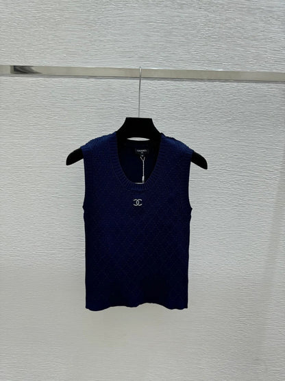 Chanel 2026 Round Neck Knitted Vest Viscose Polyamide 170631