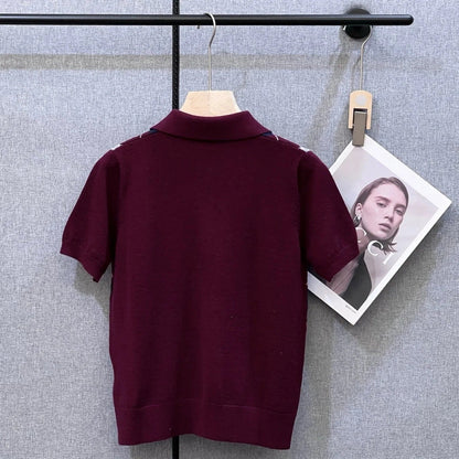 MIUMIU KNIT POLO SHIRT STYLE 395