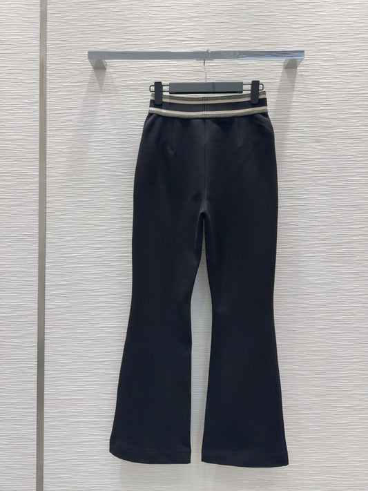 CD 25 Flared Pant Black Cotton