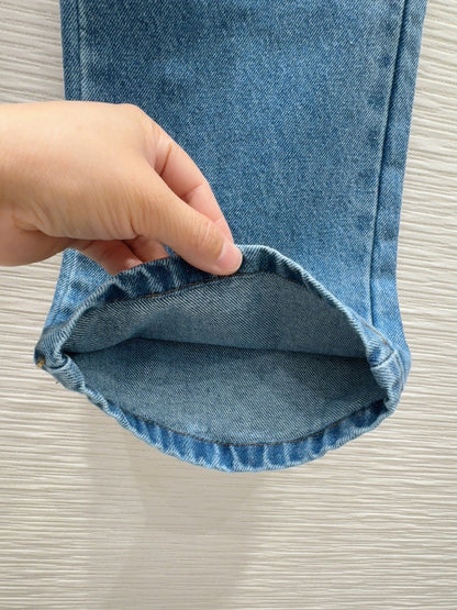 LV 25 Skinny Jeans Blue Cotton