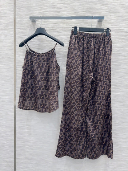 Fendi 25 Suit Brown Polyester Fiber